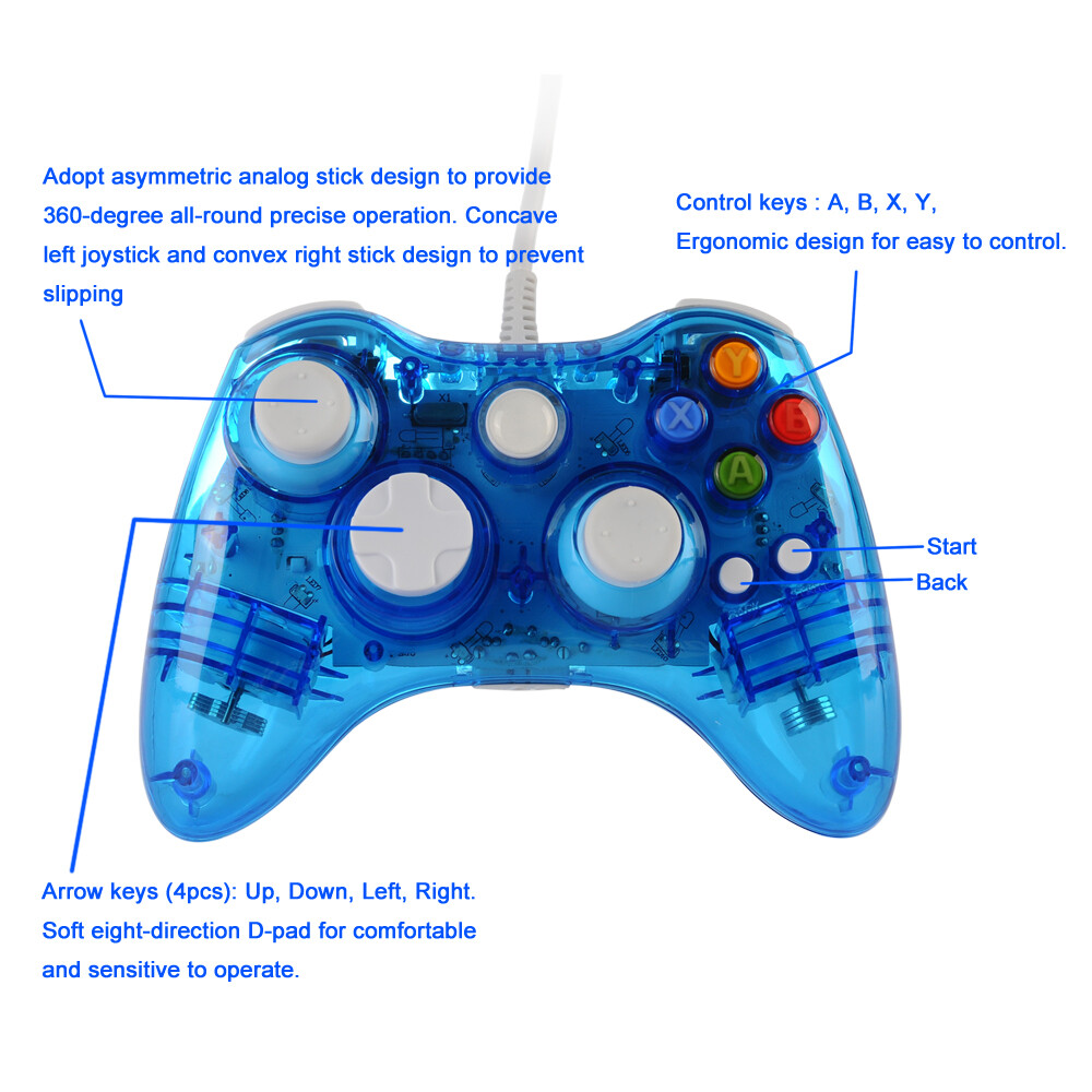Gamepad Microsoft Xbox 360 Wired Controller Joystick Controller PC Windows USB