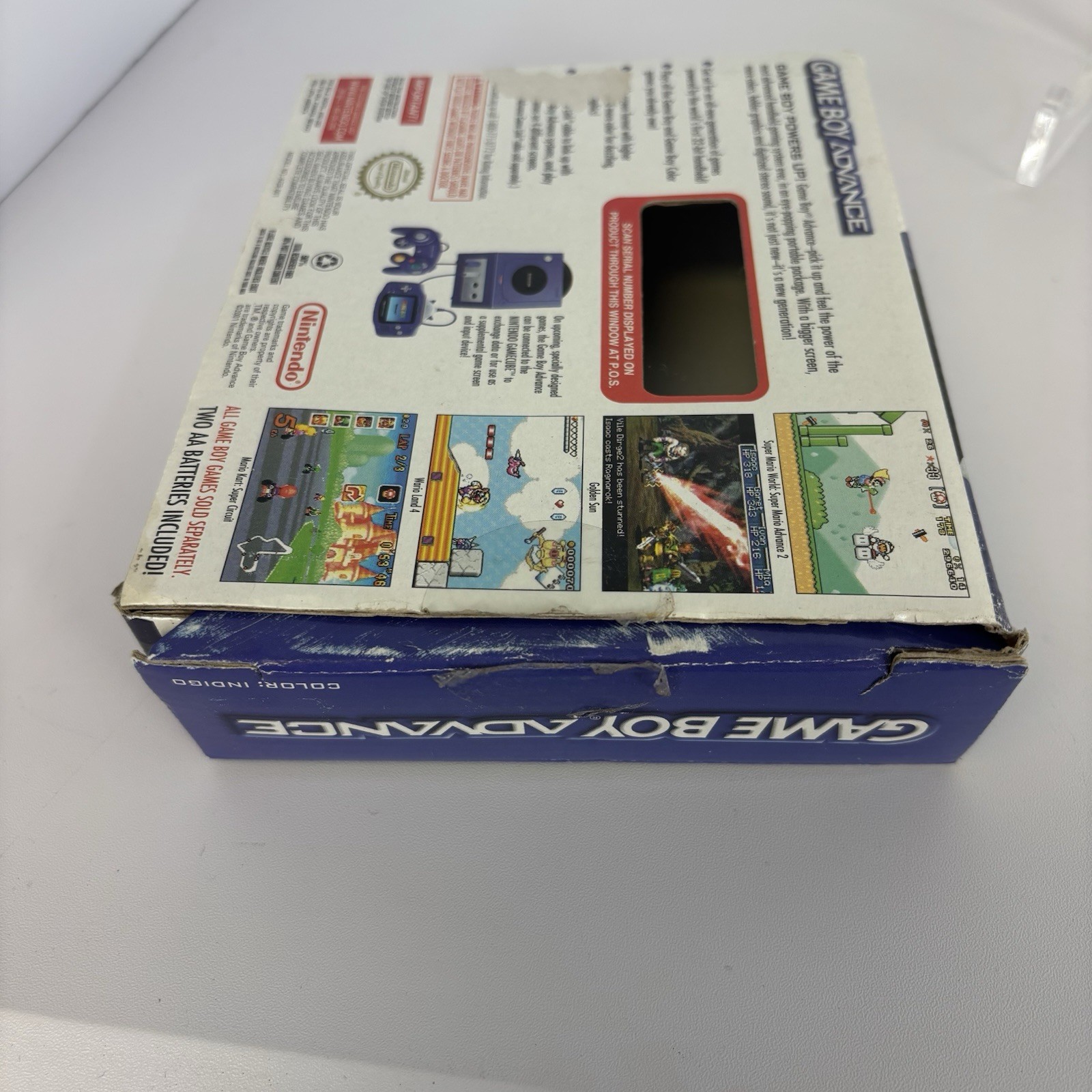 Gameboy Advance Purple Glacier BOX ONLY Authentic Nintendo