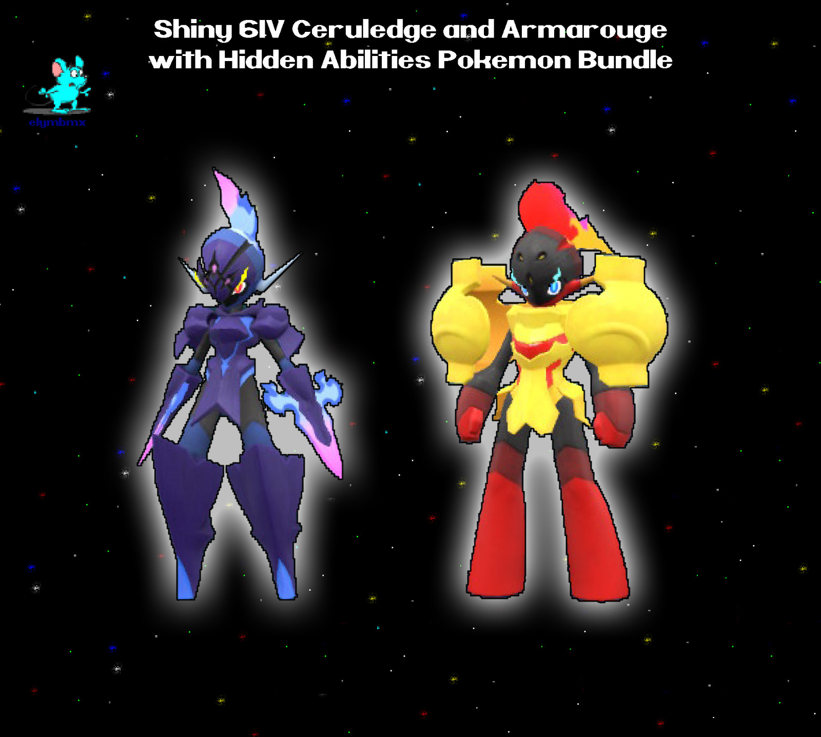 ✨ Shiny ✨ 6IV Ceruledge Armarouge with HA + Master Balls Pokemon Scarlet Violet