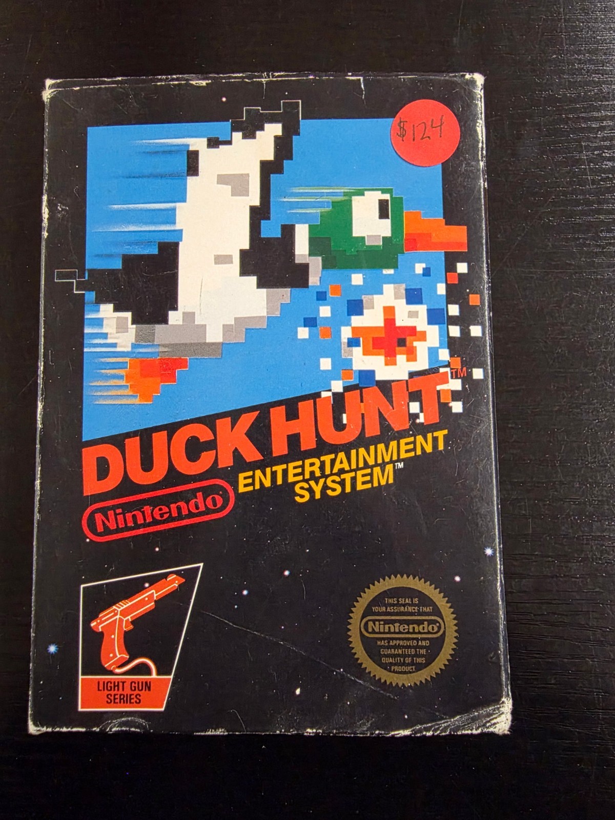 Duck Hunt (Nintendo NES, 1985) Complete CIB Hang Tab 5-Screw w/ Manual and Cover
