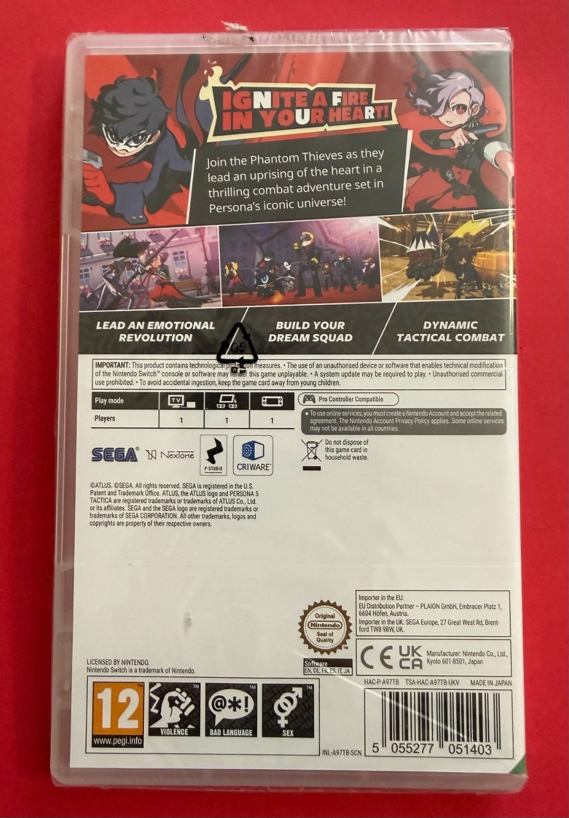 Persona 5 Tactica – Nintendo Switch Pegi 12 – Brand New/Torn Wrapper