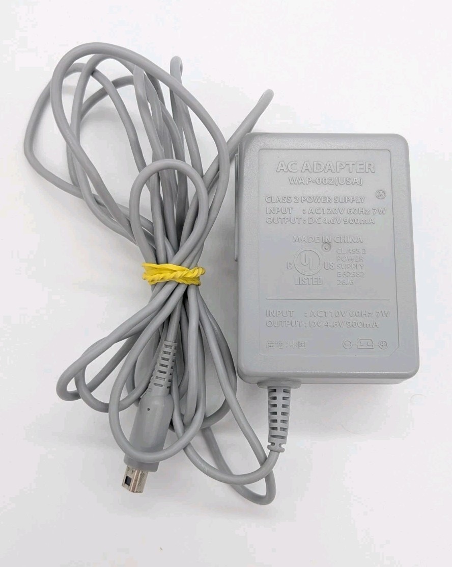 Official OEM Nintendo WAP-002 DSi XL 3DS AC Adapter Charger Power Supply Cable