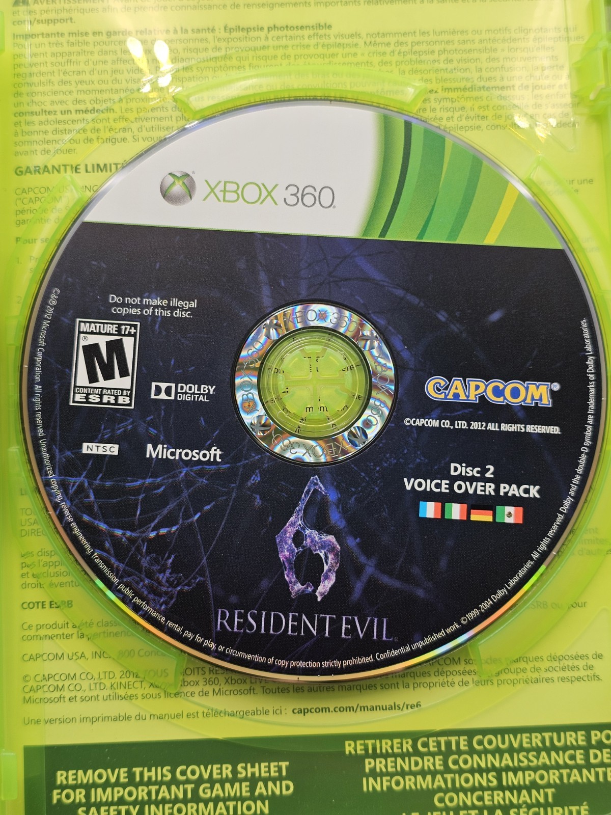Resident Evil 6 (Microsoft Xbox 360, 2012) Complete CIB – Tested