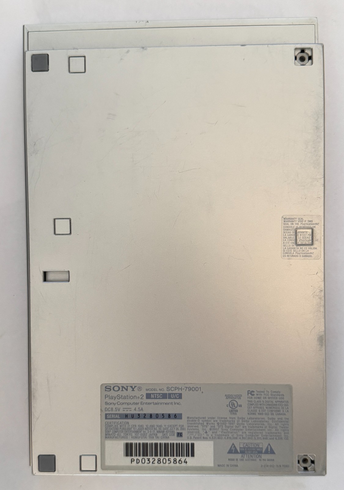 *PARTS ONLY* Sony PlayStation 2 PS2 Slim Silver Console SCPH-79001 *READ*