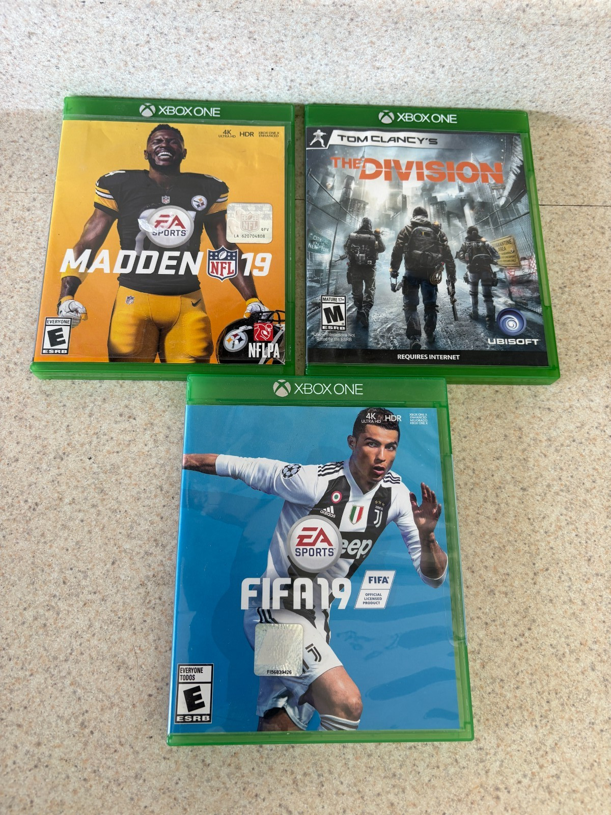 Microsoft Xbox One 500 GB Black Console 1540 w/ Controller & 3 Games