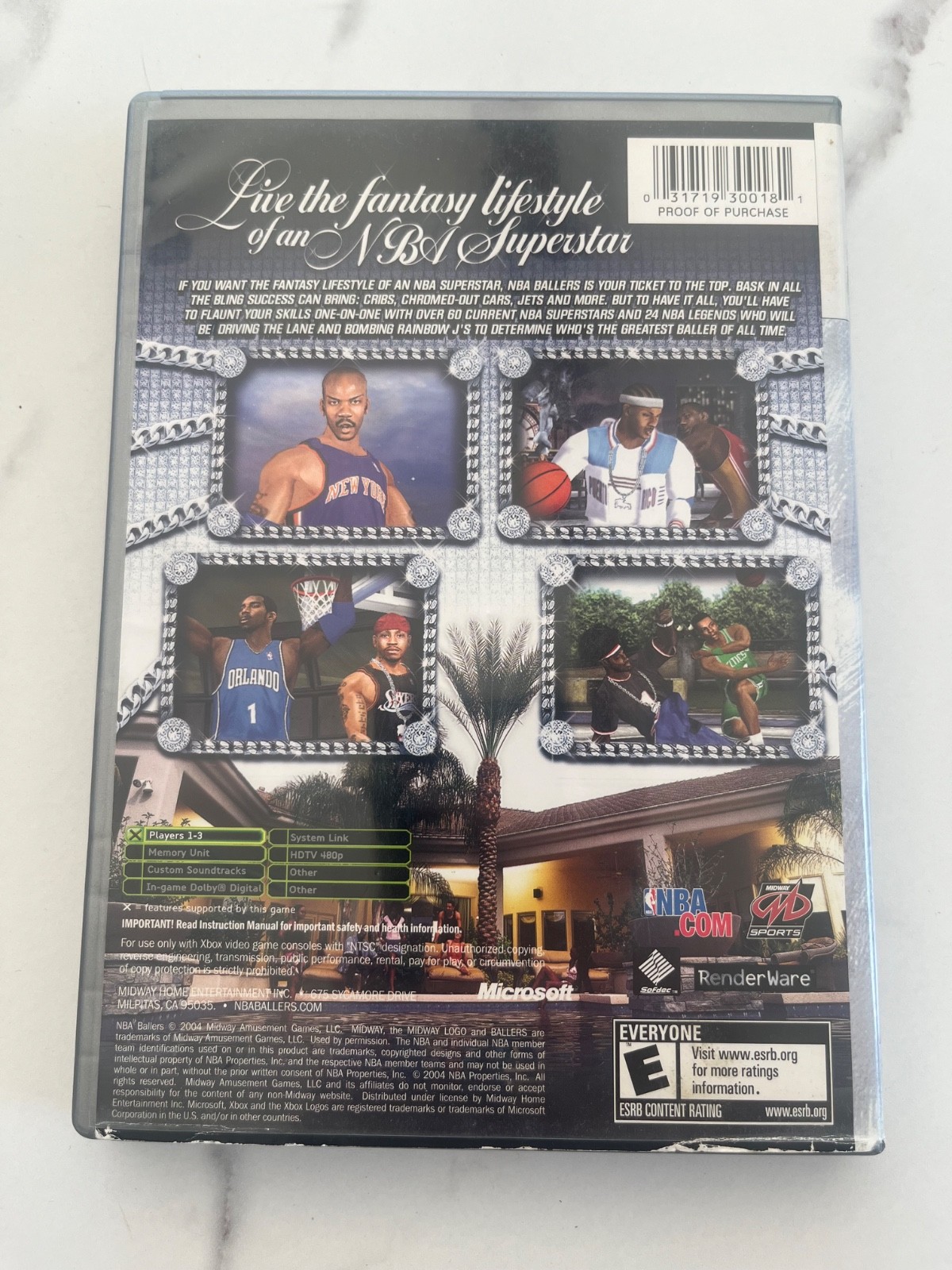 NBA Ballers XBOX Platinum Hits [VERY RARE] CIB – Authentic