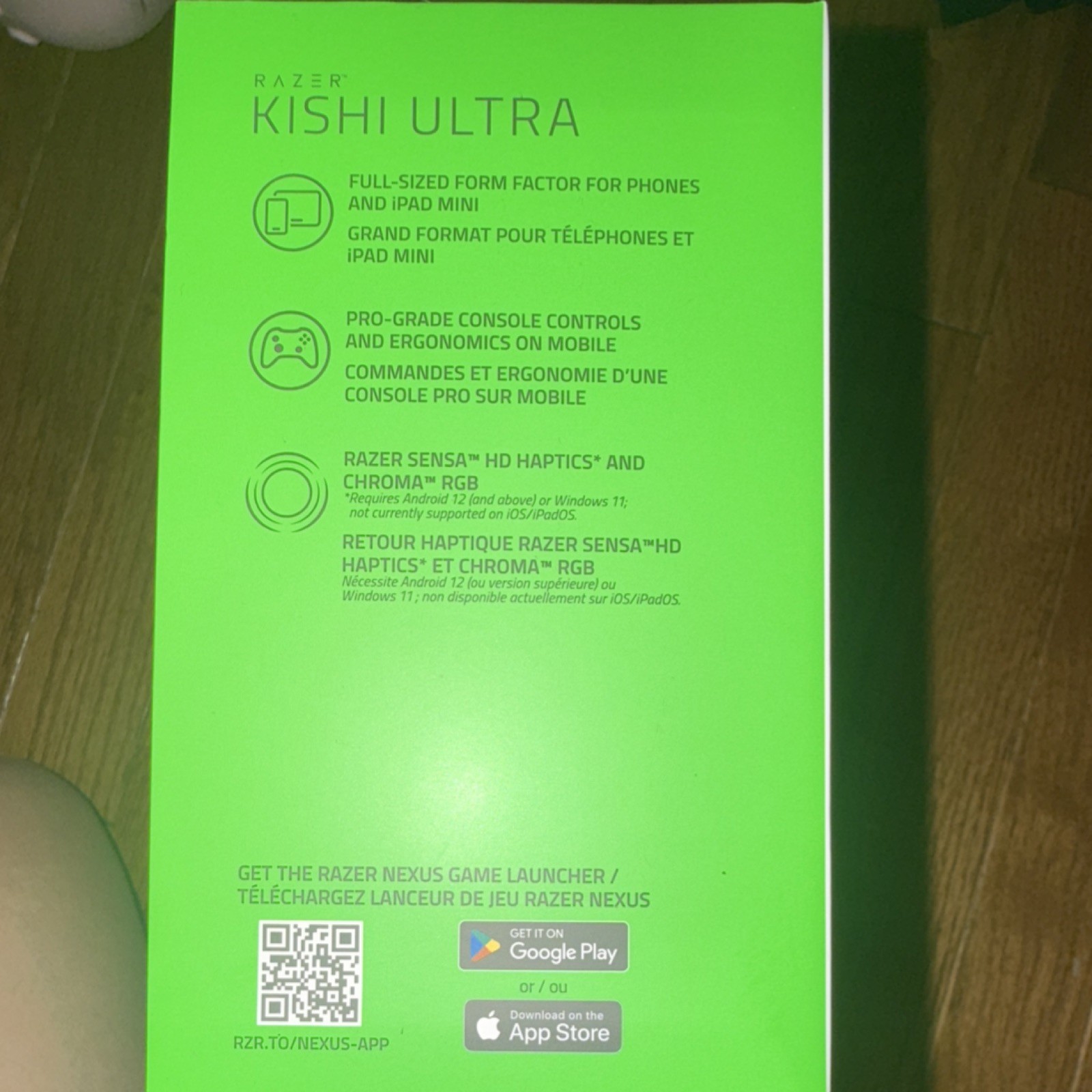 Razer Kishi Ultra Mobile Controller RGB HD Haptics USB-C Android iPhone iPad