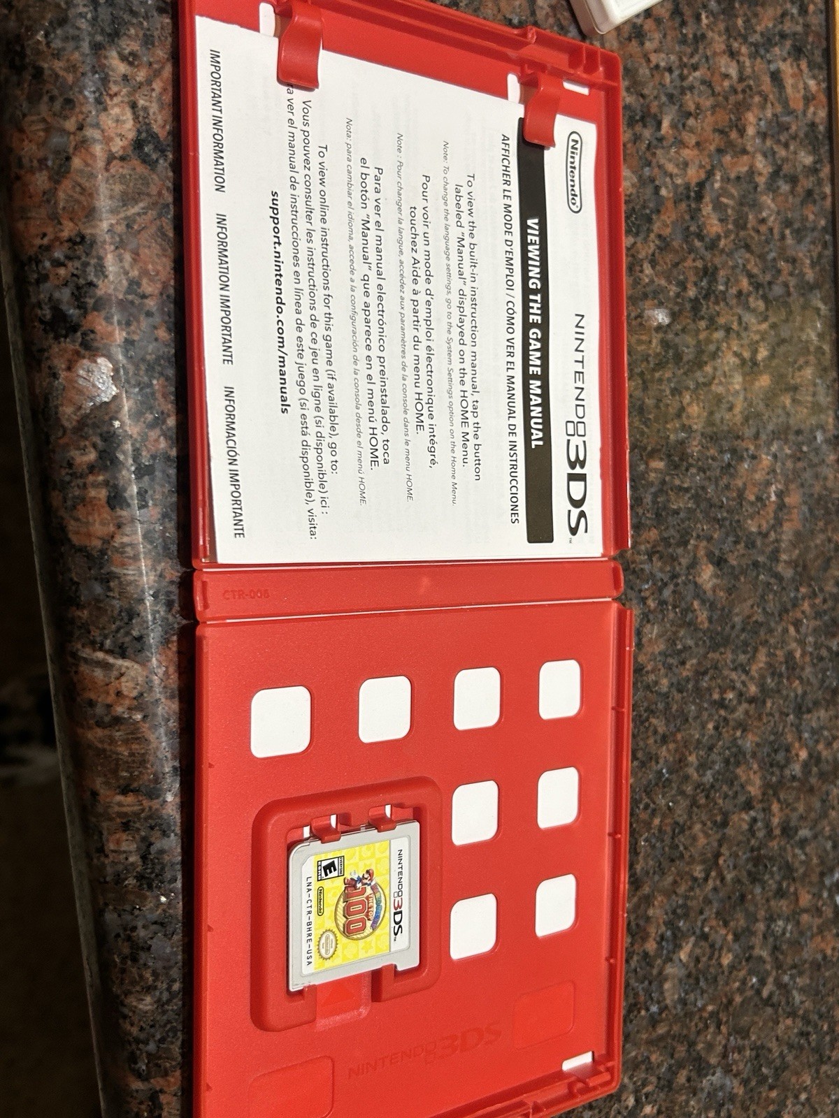 Mario Party The Top 100 Nintendo 3DS Case and Manual Included Tested Working