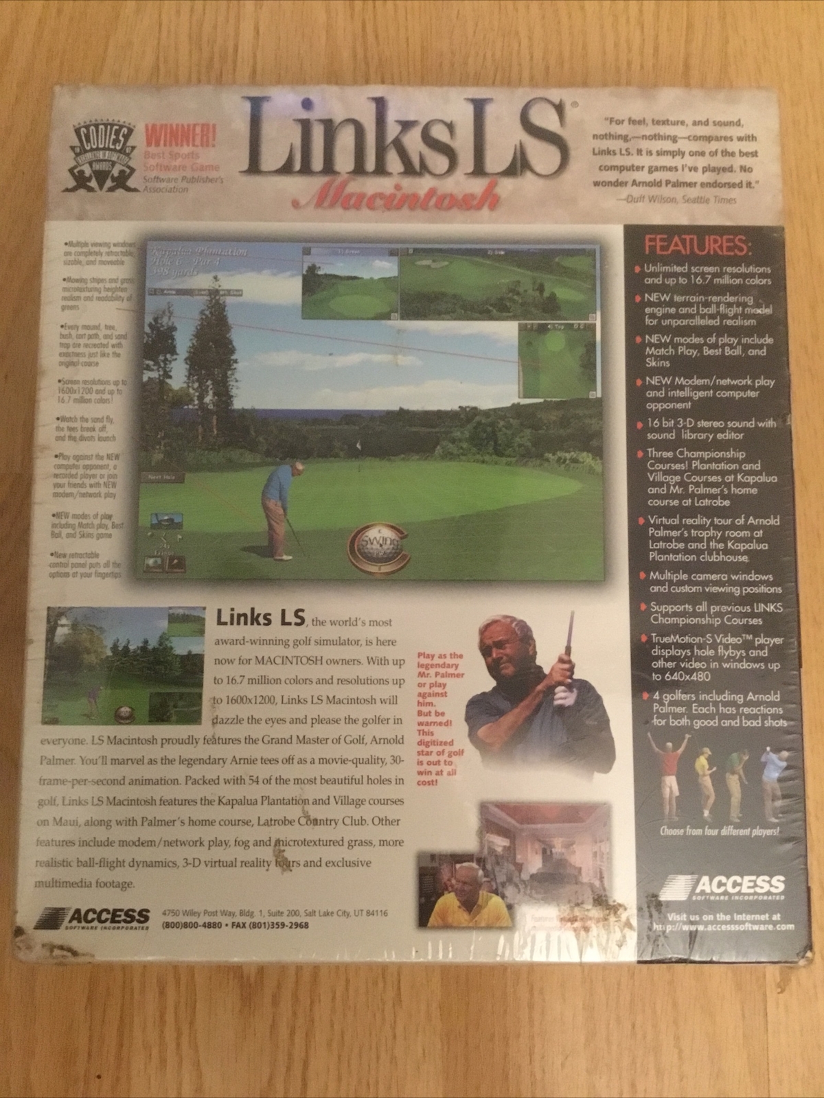 Links LS for Macintosh Mac iOS 1997 Big Box Sealed! Arnold Palmer Kapalua