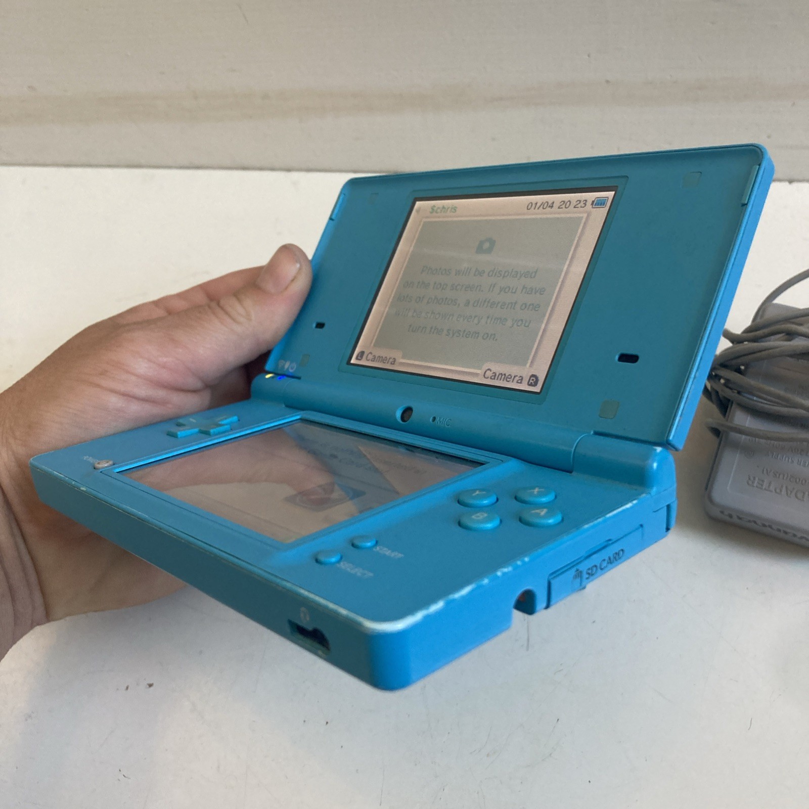 Nintendo DSi Light Blue Handheld Console Game System Tested Working With Charger