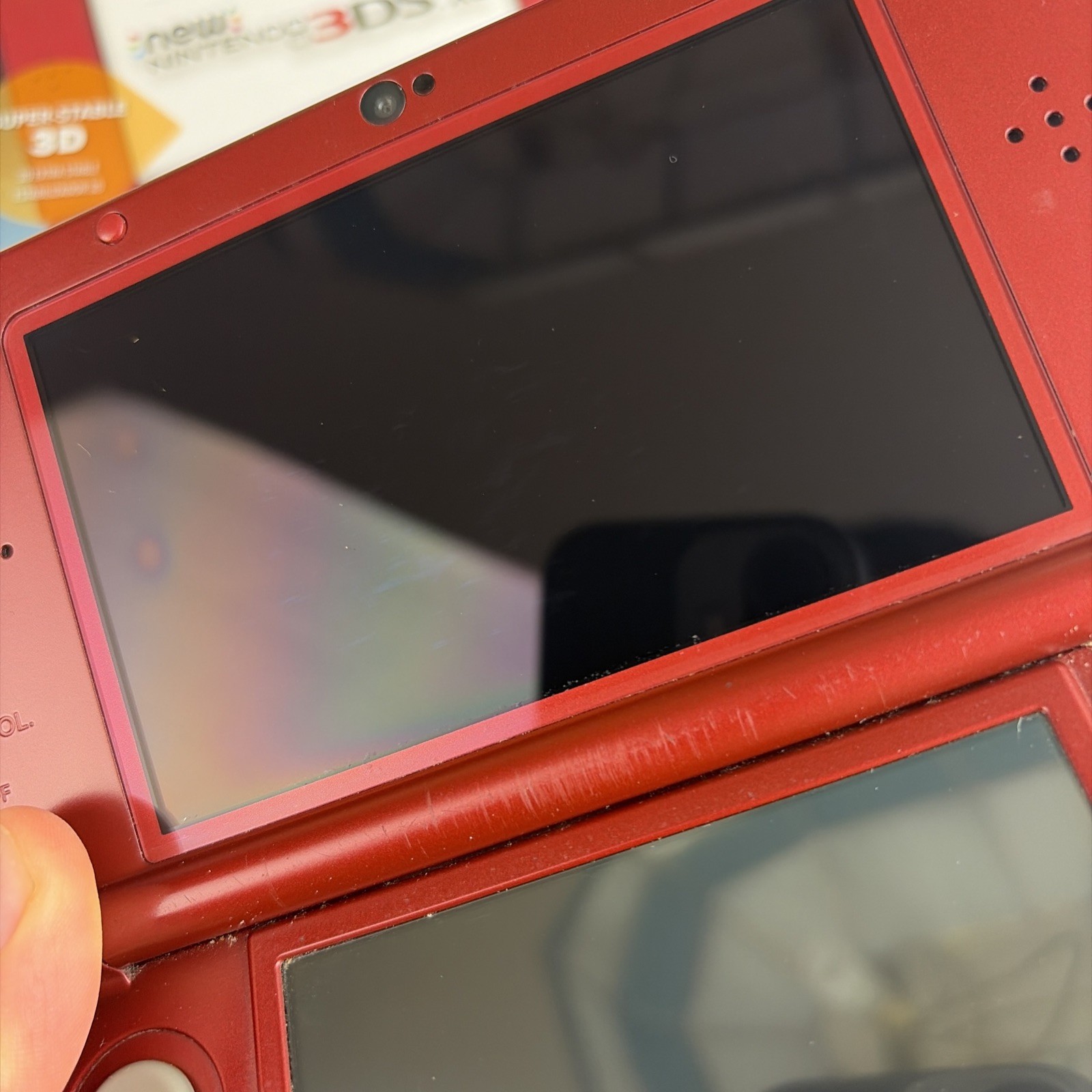 Nintendo New 3DS XL Red In Original Box W Charger Stylus US Model
