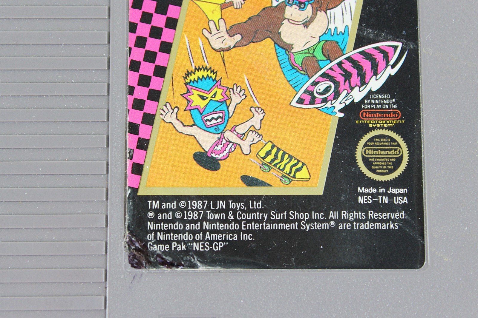 NINTENDO NES Entertainment T & C SURF DESIGNS game Tested Working 1987 LJN Toys