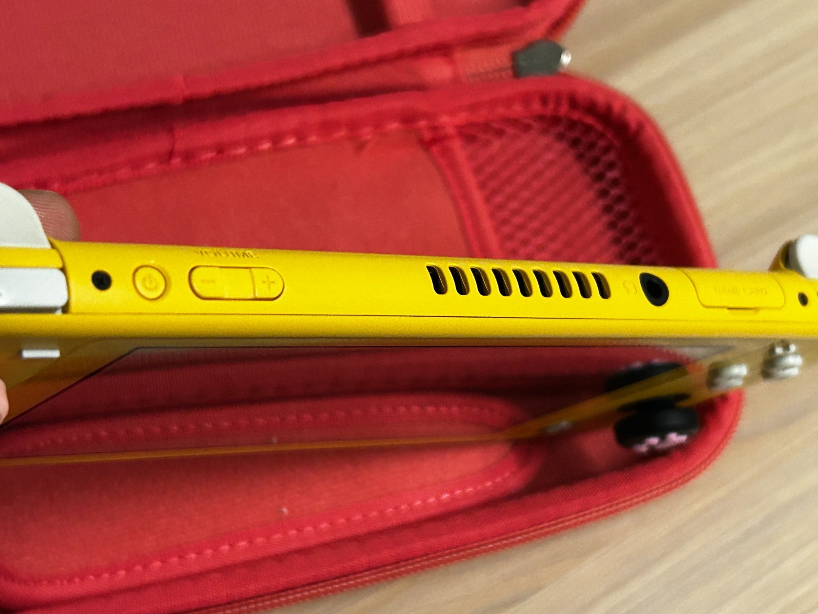 Nintendo Switch Lite Yellow Handheld Console 32GB Custom Sticks OEM Charger
