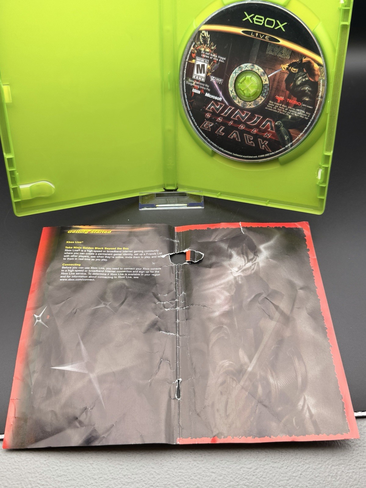 Ninja Gaiden Black Microsoft Xbox NO MANUAL Team Ninja Tecmo-TESTED