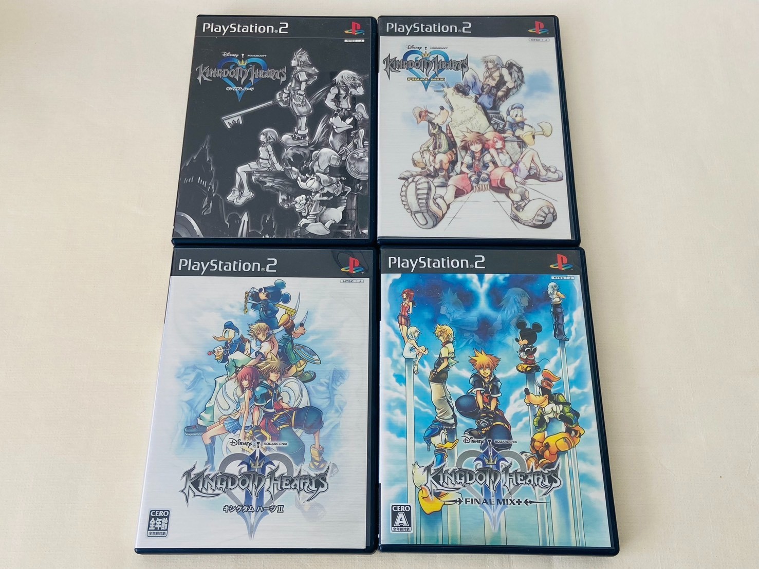 Sony Playstation 2 PS2 Kingdom Hearts 1 2 Final Mix Japanese Game Tested Used JP