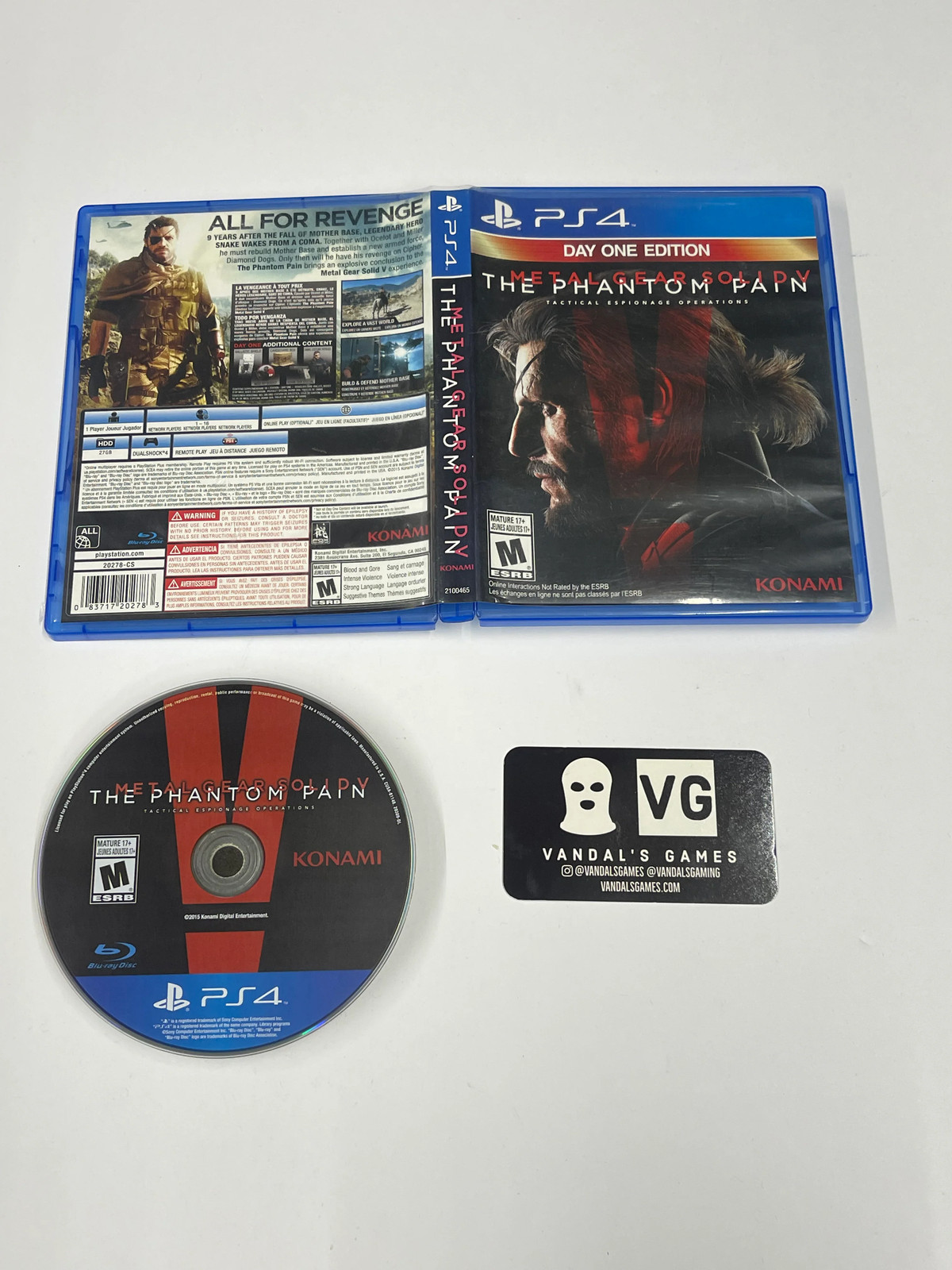 PS4 – Metal Gear Solid V The Phantom Pain Day One Not Included PlayStation #111