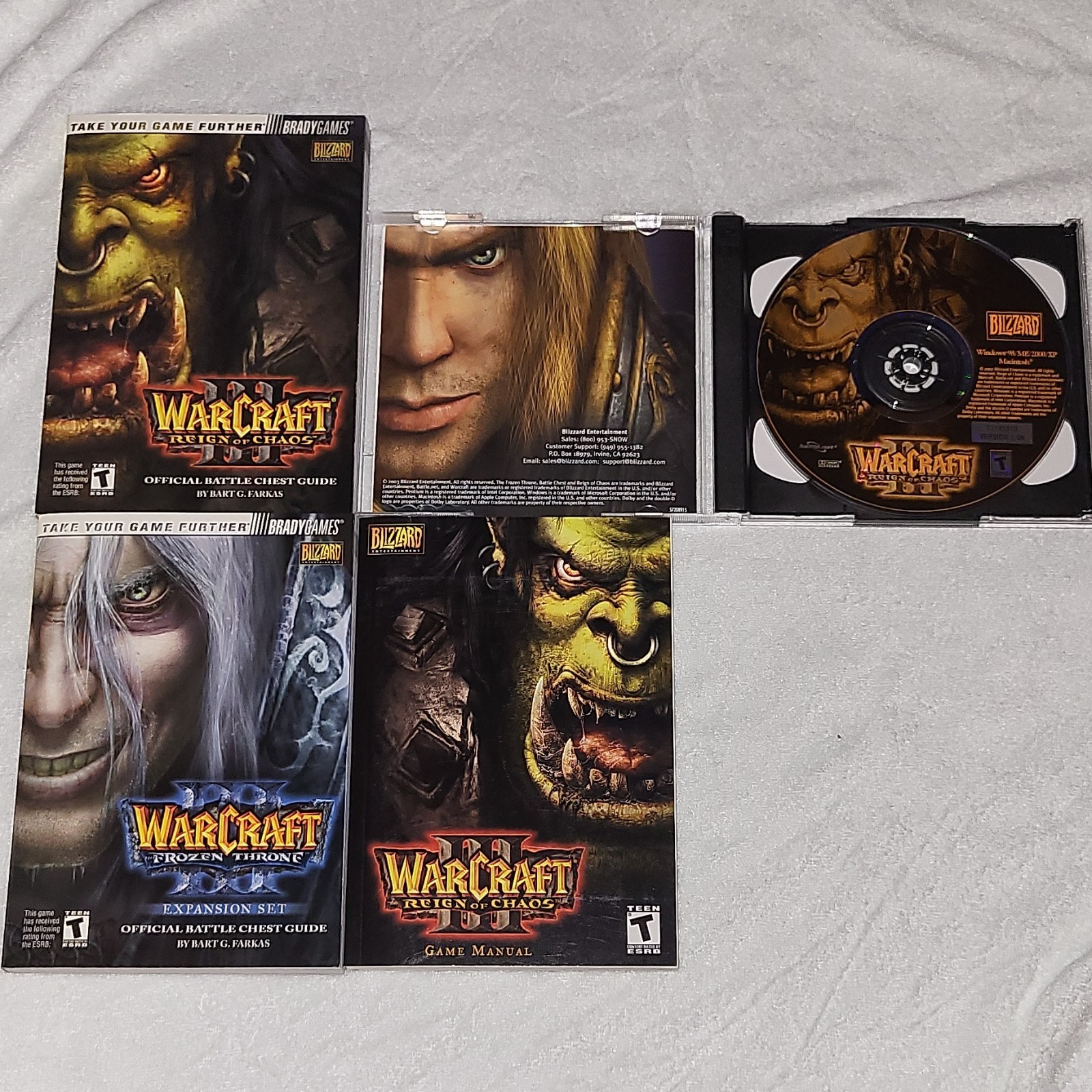 MINT Blizzard WarCraft III: Battle Chest – PC NTSC-U/C Manuals Expansion Pack