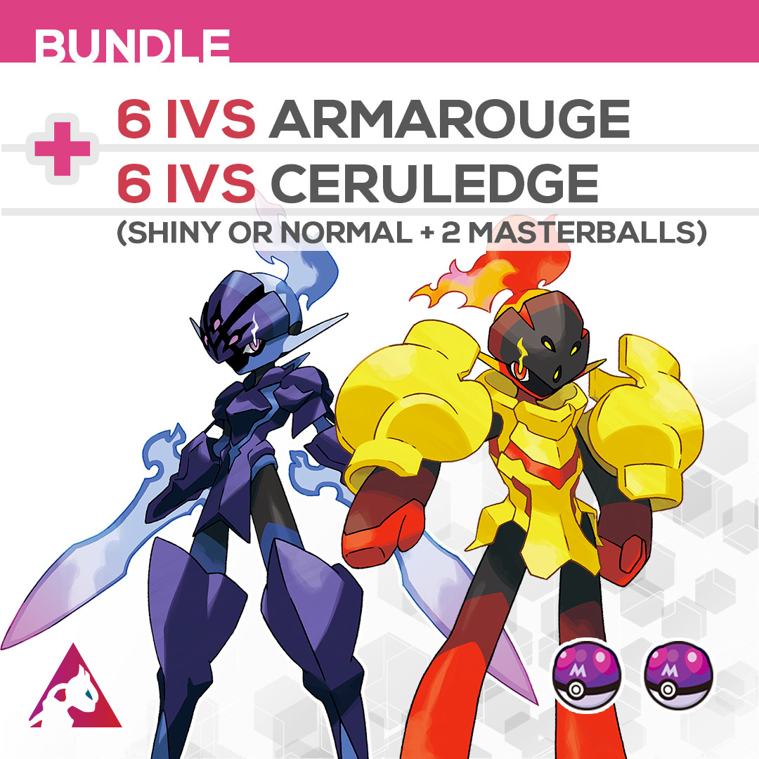 Pokémon Scarlet & Violet – 6 IVS Modest ARMAROUGE + 6 IVS Adamant CERULEDGE