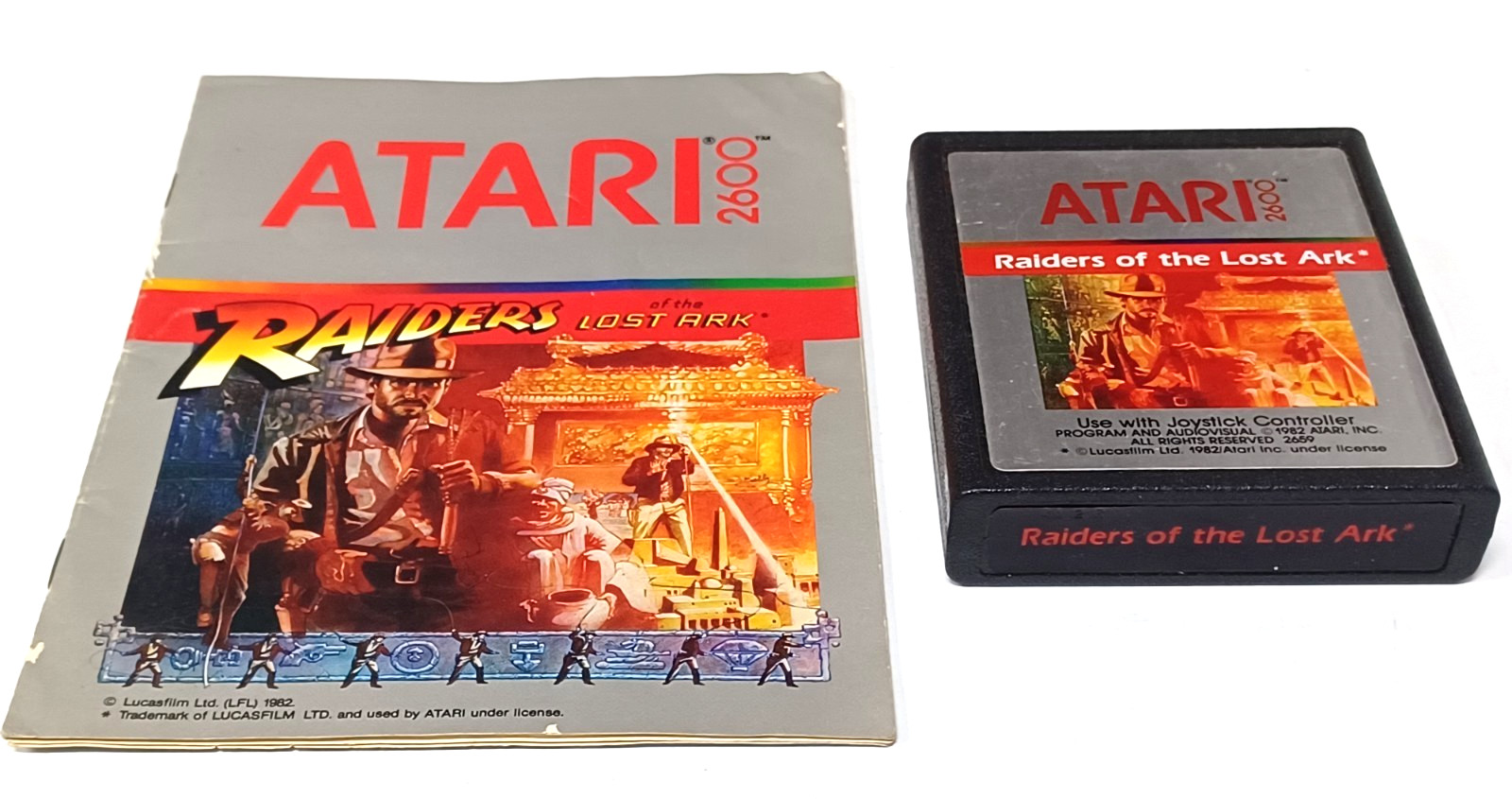 Raiders Of The Lost Ark w/Manual for Atari 2600 & 7800 Tested and Working