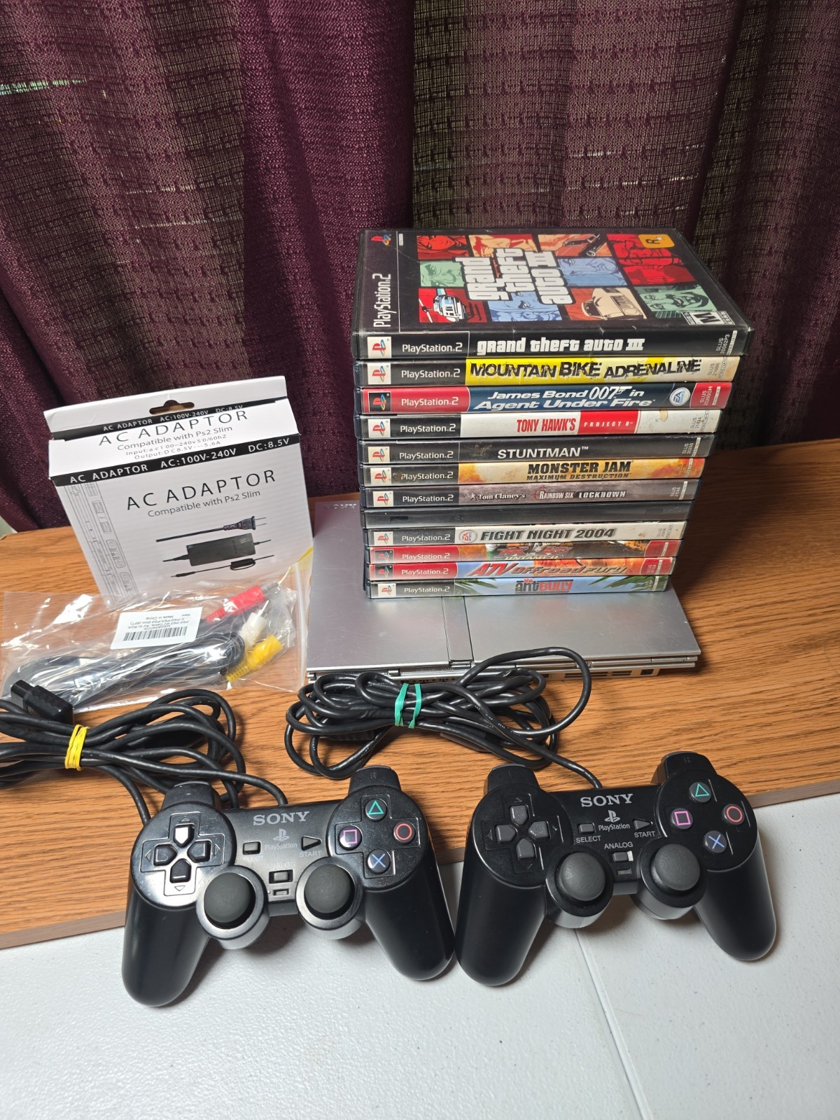 Sony PlayStation 2 PS2 Slim SCPH-70012 Console System OEM Bundle