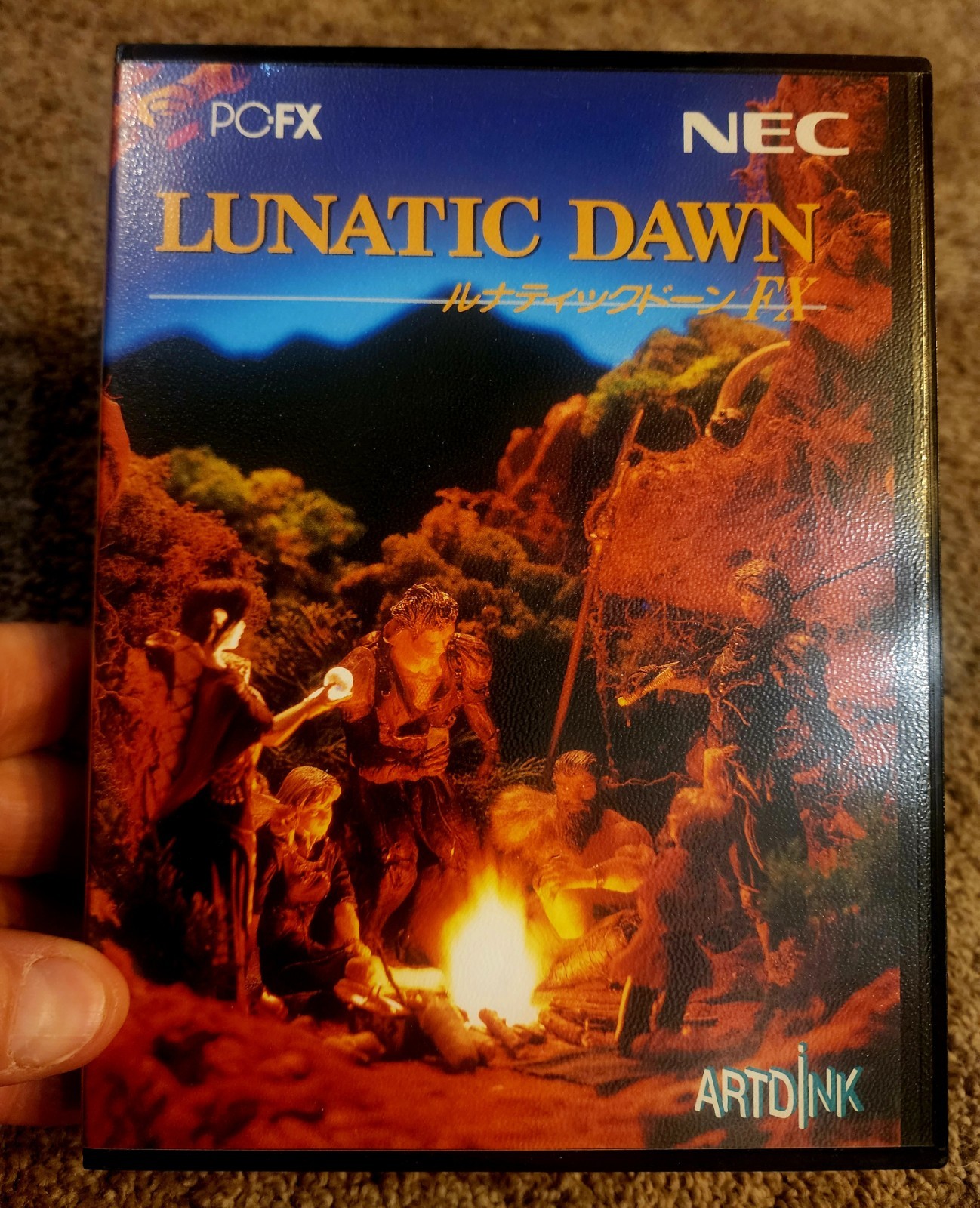 Lunatic Dawn for NEC PC-FX CIB! with Large Case, Manual, & Reg Card 100% Rating