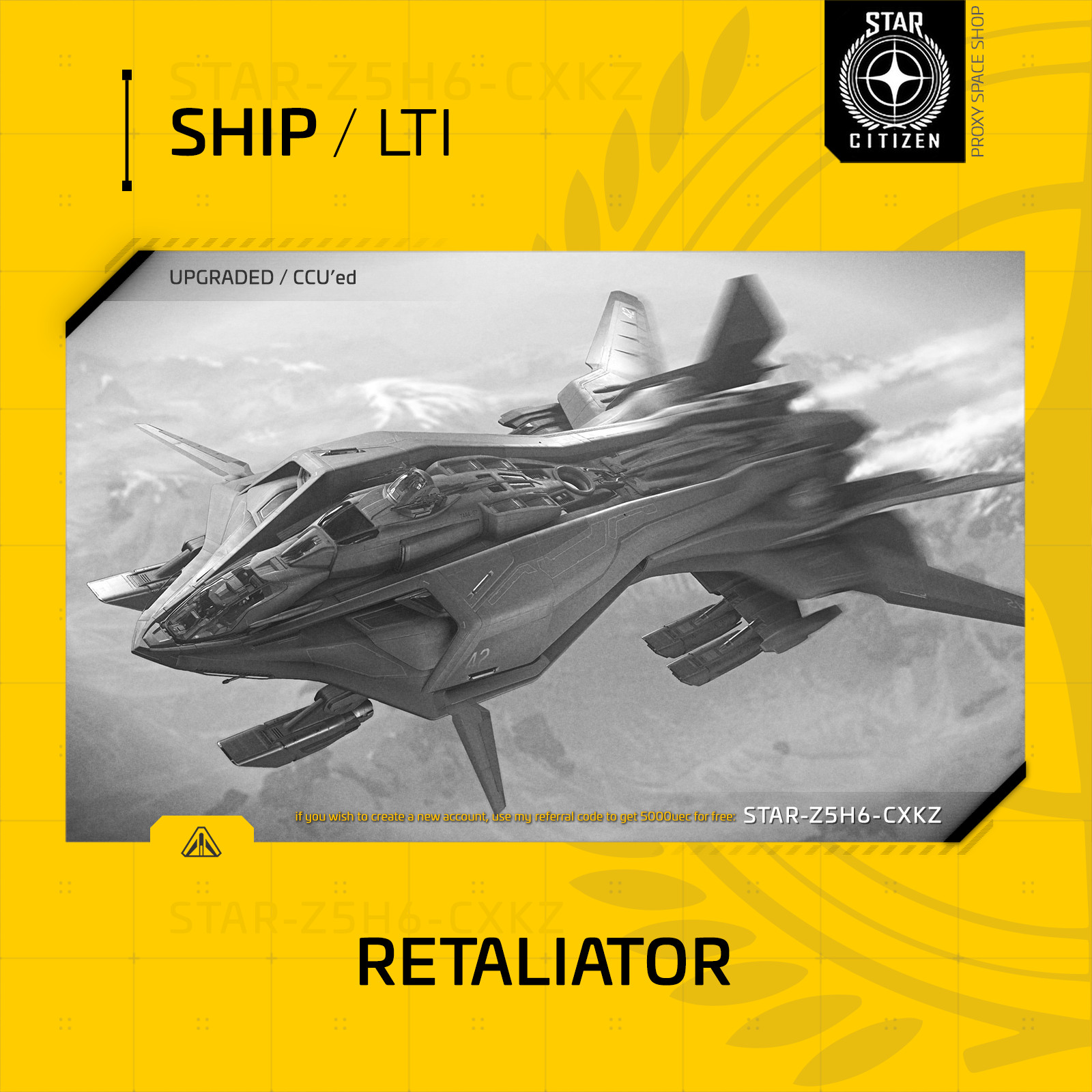 Star Citizen – AEGIS RETALIATOR – LTI – (Lifetime Insurance)