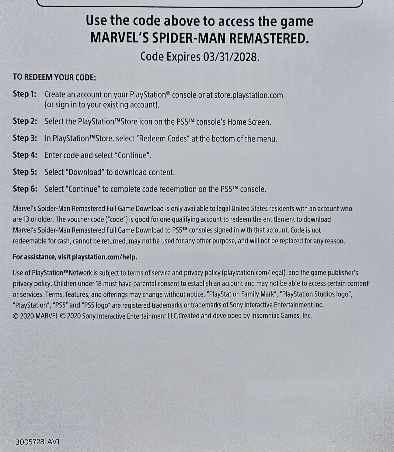 🎮 Spiderman Remastered PS5 Edition Sony Playstation 5 Marvels Spider Man DLC 🎮
