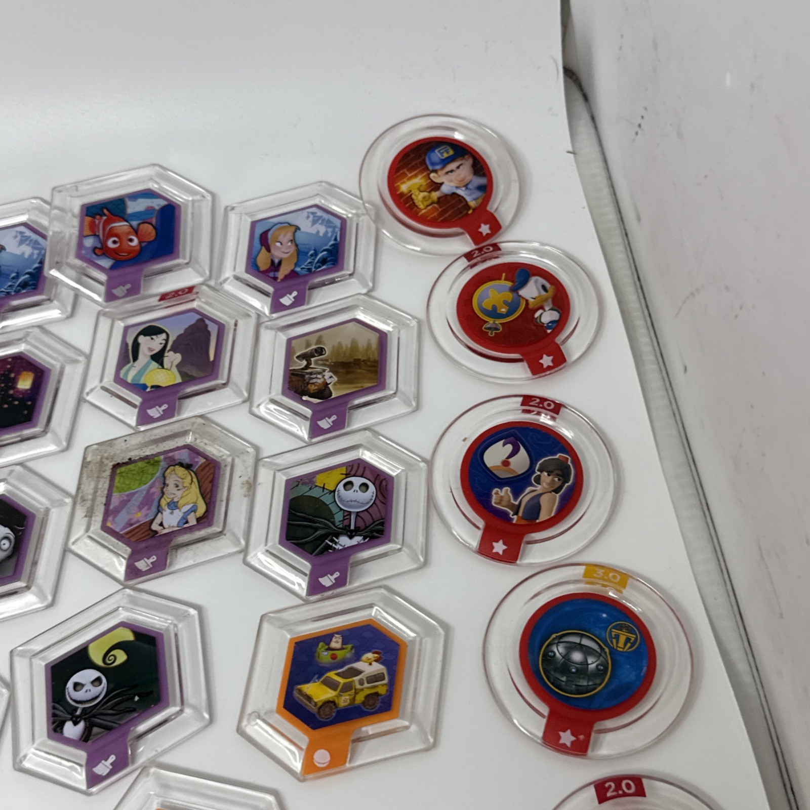 Lot Of 110 DISNEY INFINITY 2.0 3.0 Stitch Bolt Frankenweenie Brave Power Disc