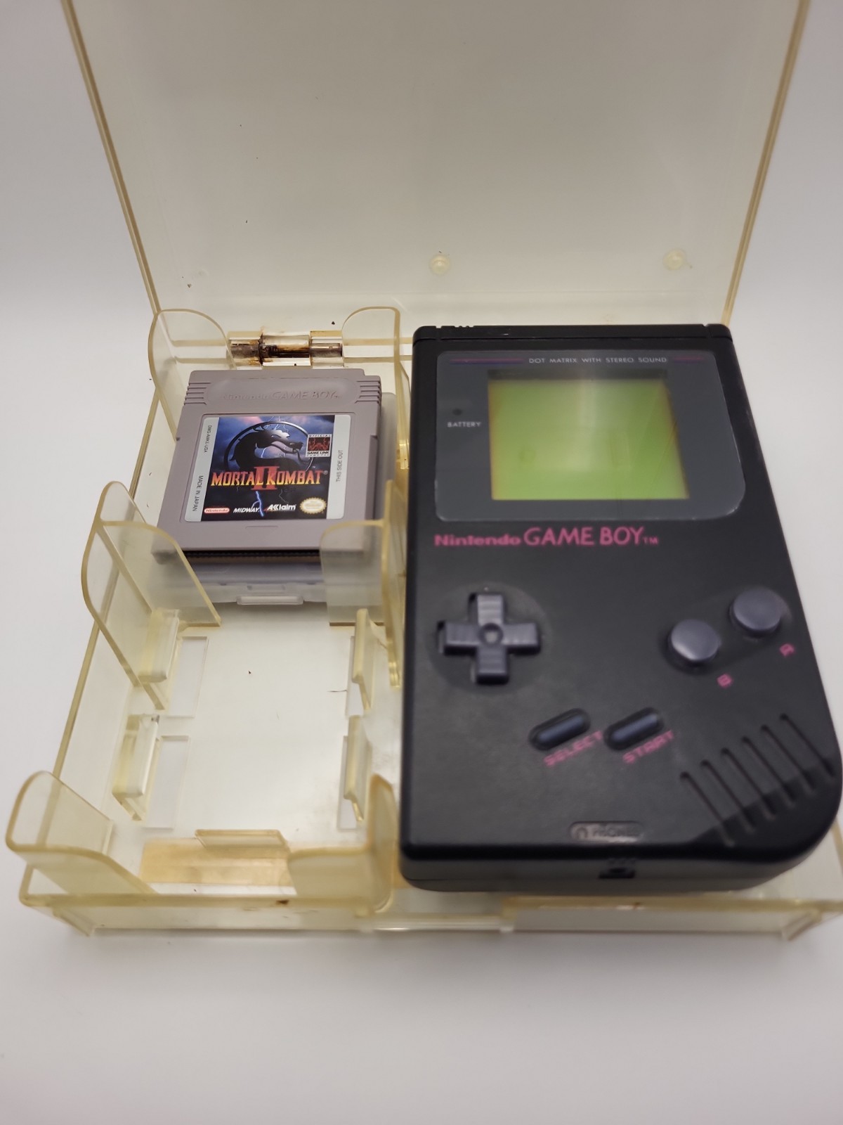 Nintendo Game Boy Original DMG‑01 Lot – Tested – Case + DMG‑07 + F‑1 Race + MKII