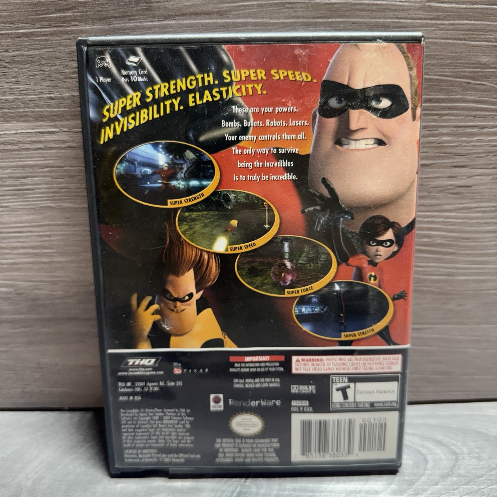 The Incredibles Nintendo Gamecube Action & Adventure 3D Platformer Works