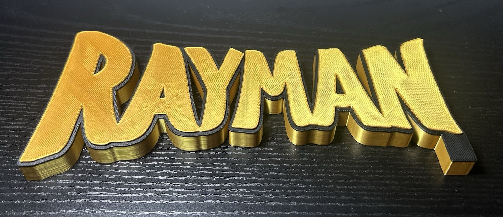 Rayman 3D Printed Video Game Logo Sign (8”*, PLA)