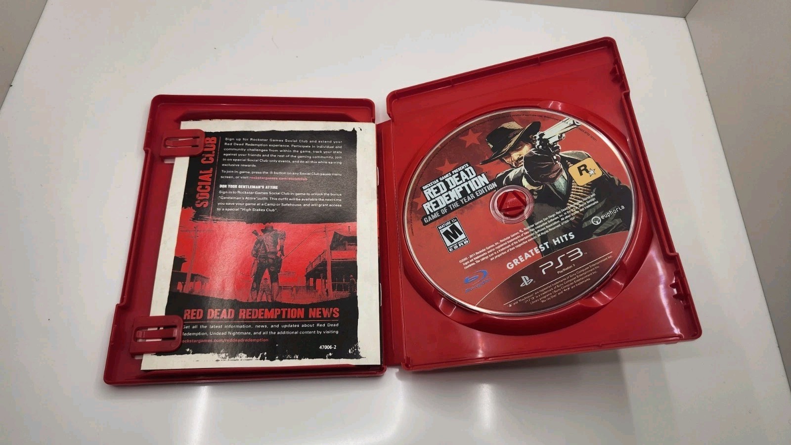 Red Dead Redemption PS3 Game of the Year Edition GH – Map And Manual Included