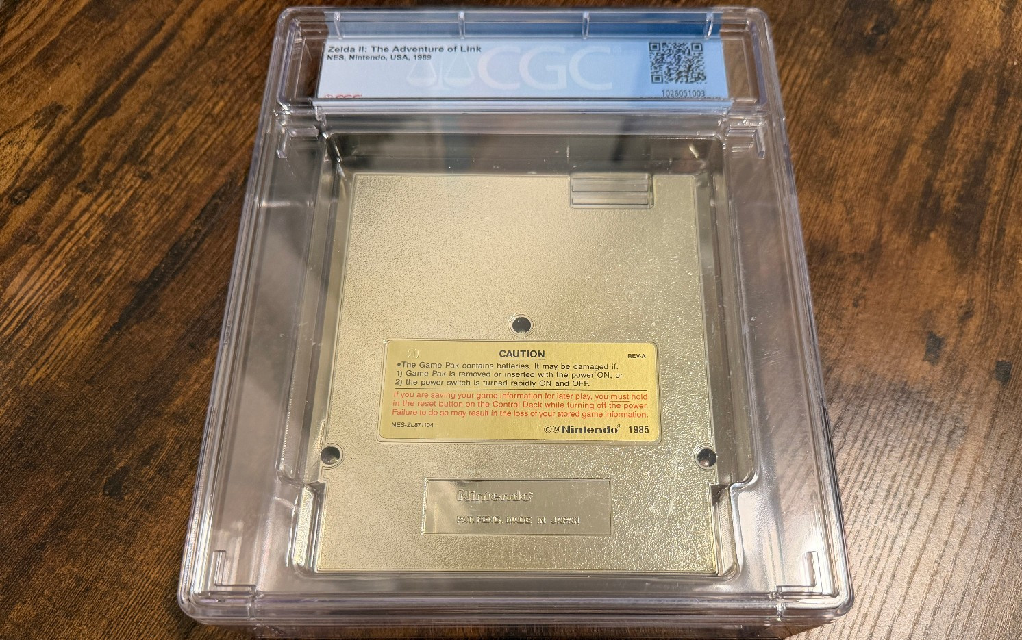 CGC 8.0 oval seal Zelda II: The Adventure of Link nintendo nes 2 gold cart MINT