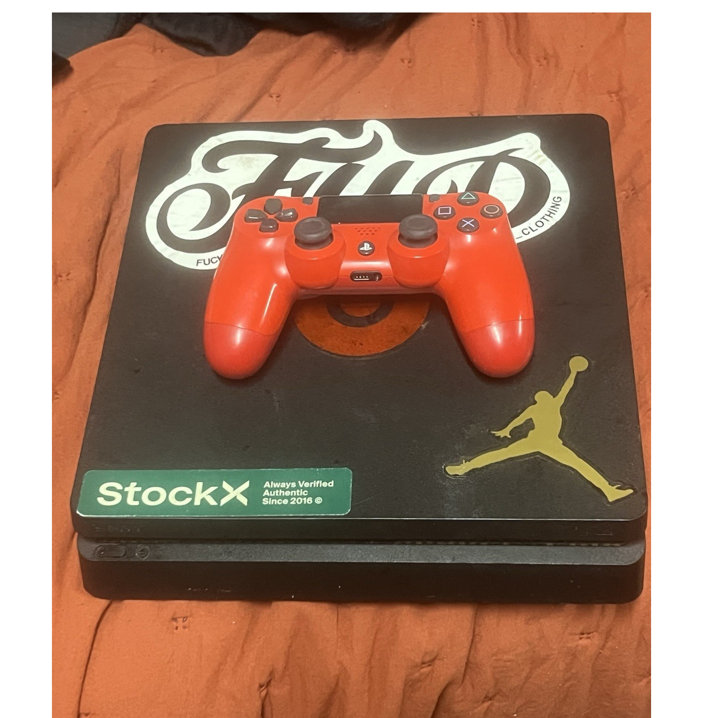 Sony PlayStation 4 Blu-Ray Compatible Console with Red Controller