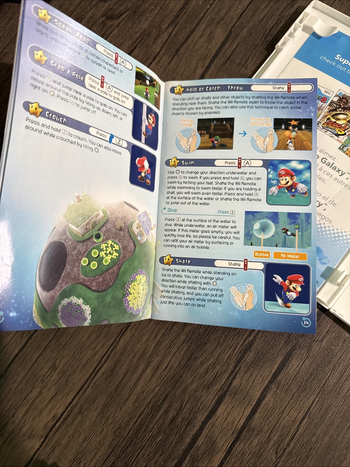 Wii Super Mario Galaxy (2007, Nintendo Wii) Complete w/ Manual