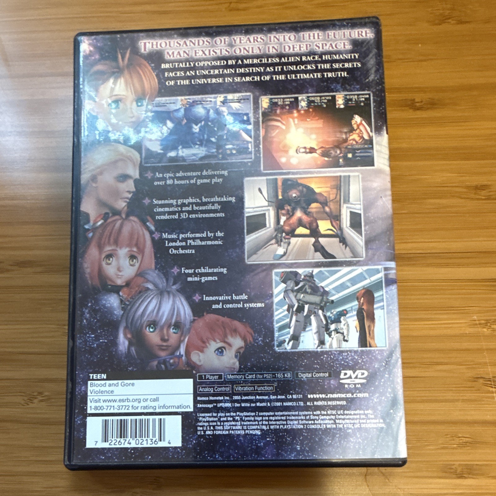Namco Xenosaga Episode I: Der Wille zur Macht PS2 RPG T NTSC-U/C Manual