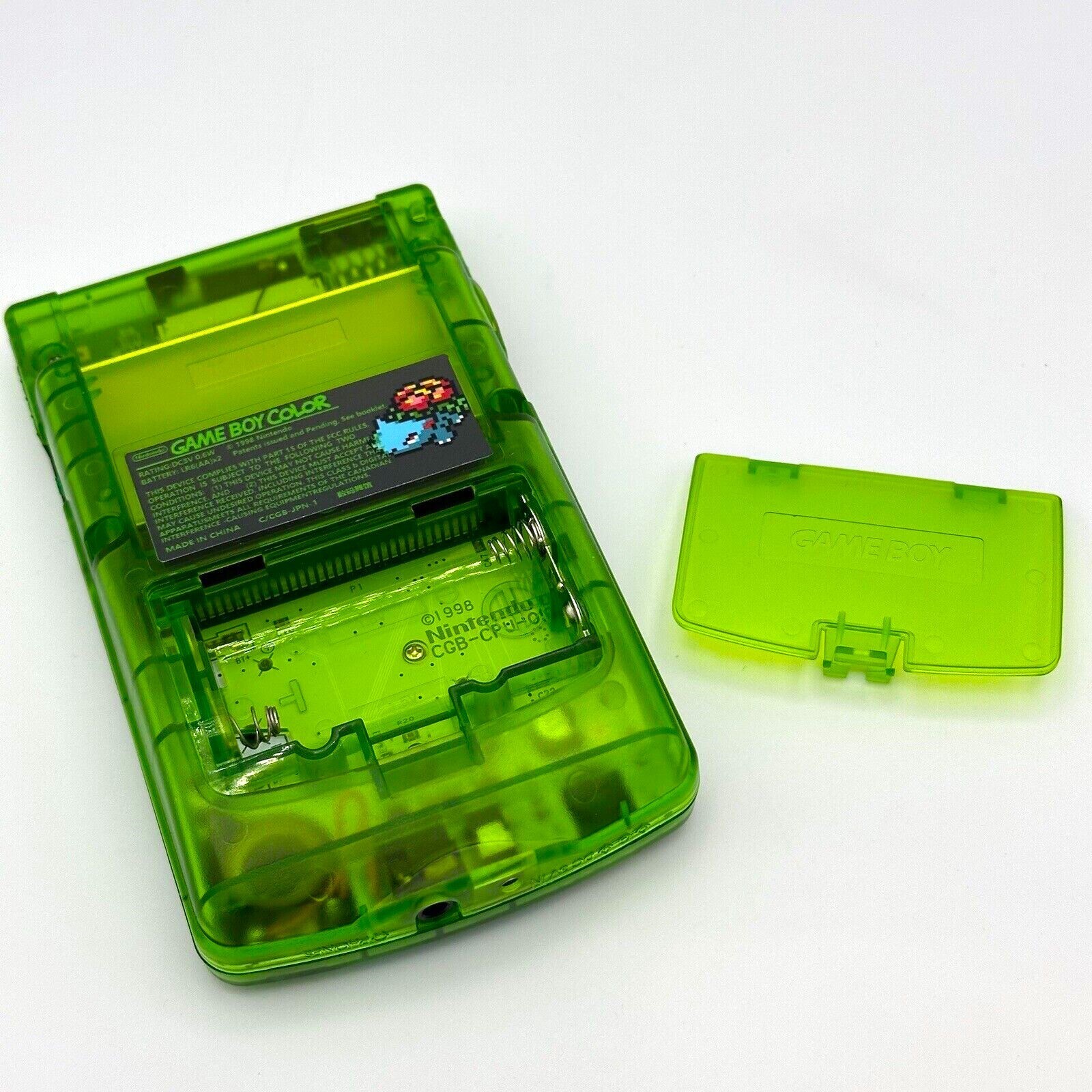 Nintendo Game Boy Color GBC IPS Q5 Backlight Mod Pokemon Venusaur Green Console
