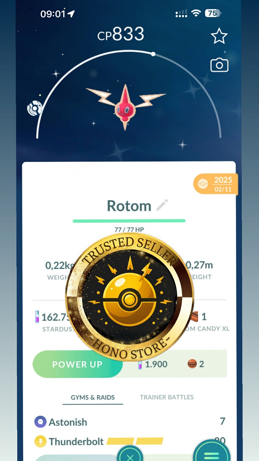 Pokemon G0 – Shiny Rotom — P T C
