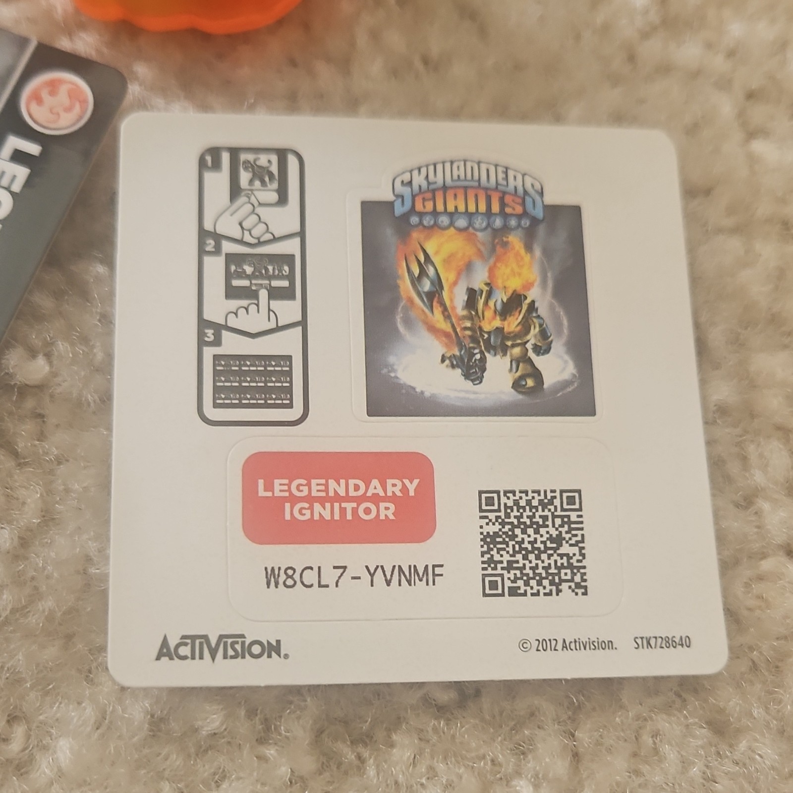 Activision Skylanders Giants Legendary Ignitor Character Figure with Card
