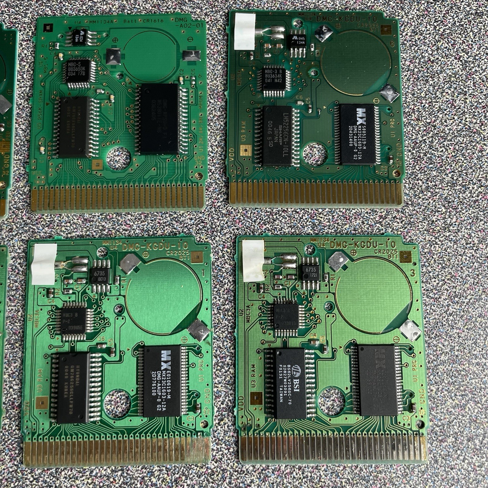 Pokémon Games Red Yellow Gold Nintendo GameBoy Authentic Lot of 6 PARTS/REPAIR