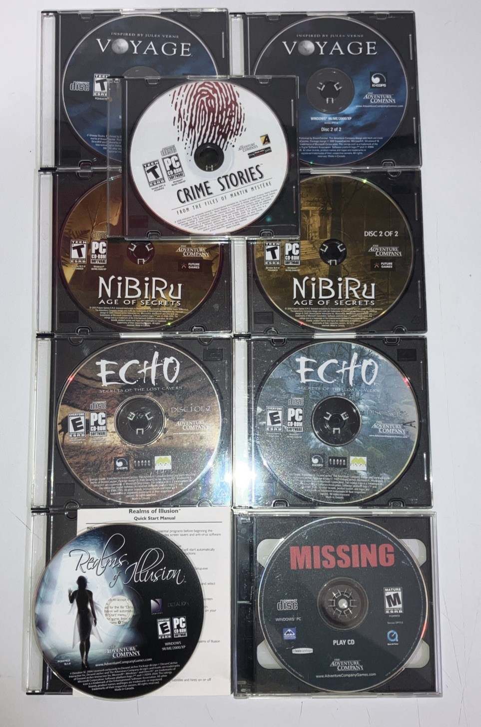 PC Game Lot of (49) Discs, and CD-ROM Games. Very Nice! Years of playing.