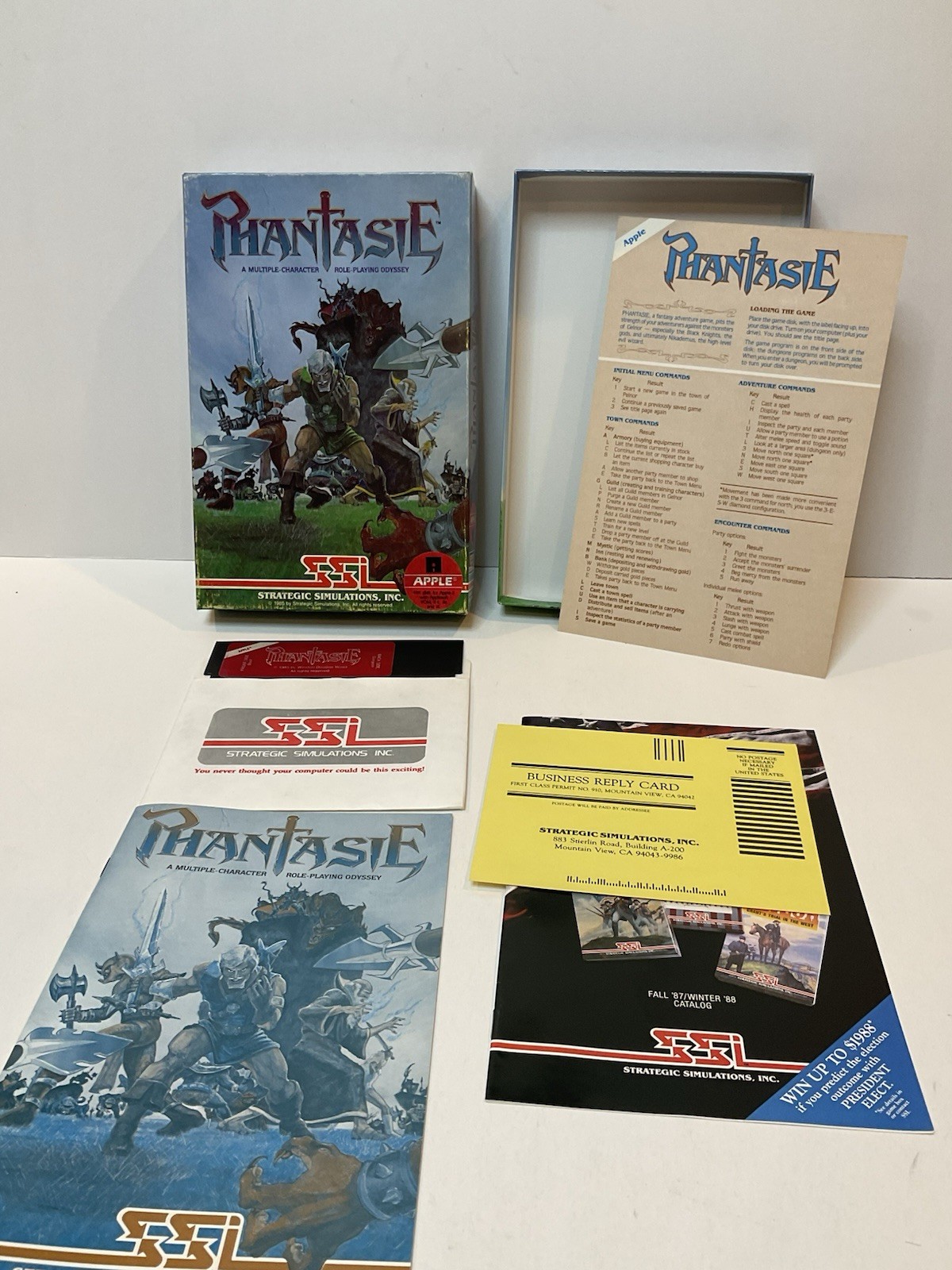 Vintage Apple II RPG Phantasie Odyssey Multiple Character by SSI