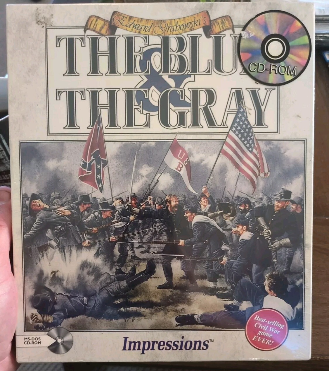 The Blue & the Gray Civil War Simulator PC Big Box Game -1993, MS-DOS, Sealed