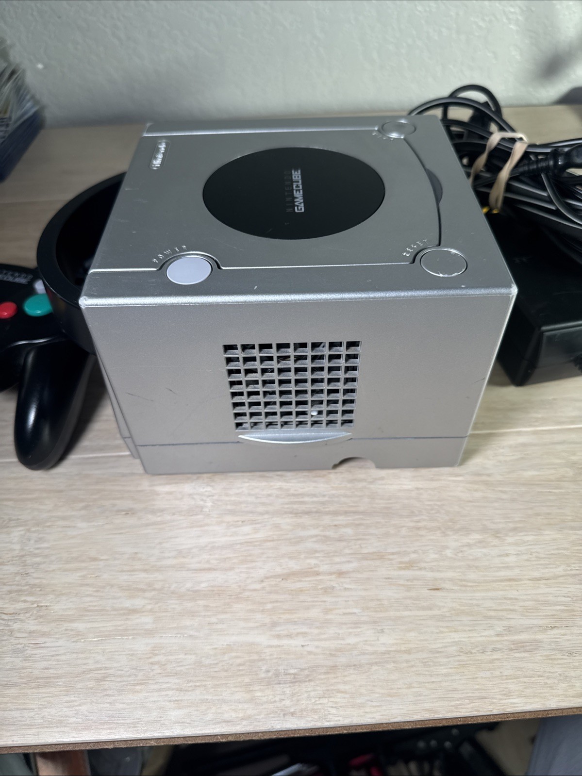 Nintendo Gamecube Platinum Silver DOL-101 USA Console System W/ Controller
