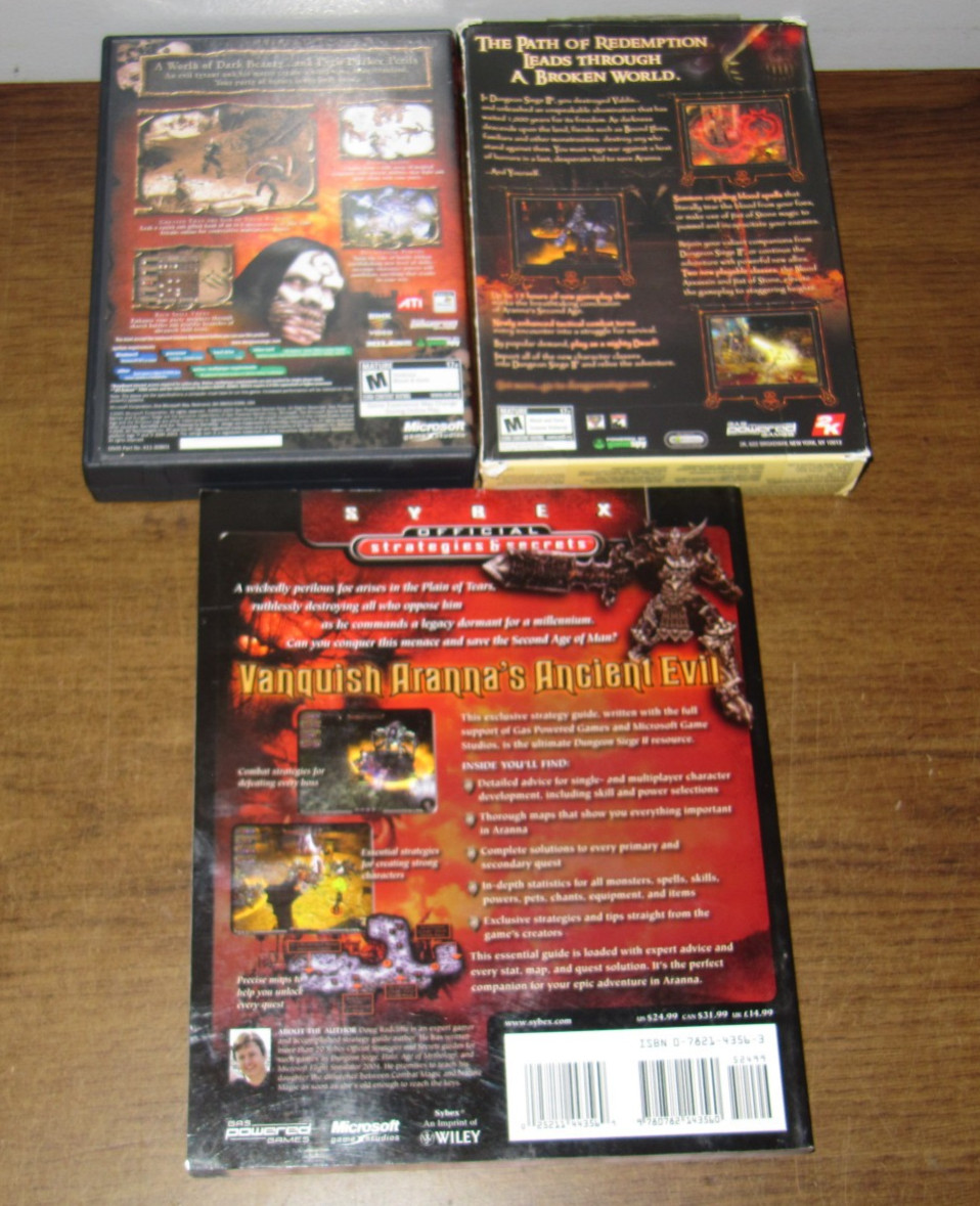 Dungeon Siege II + Broken World + Sybex Strategy Guide PC Game CD-ROM