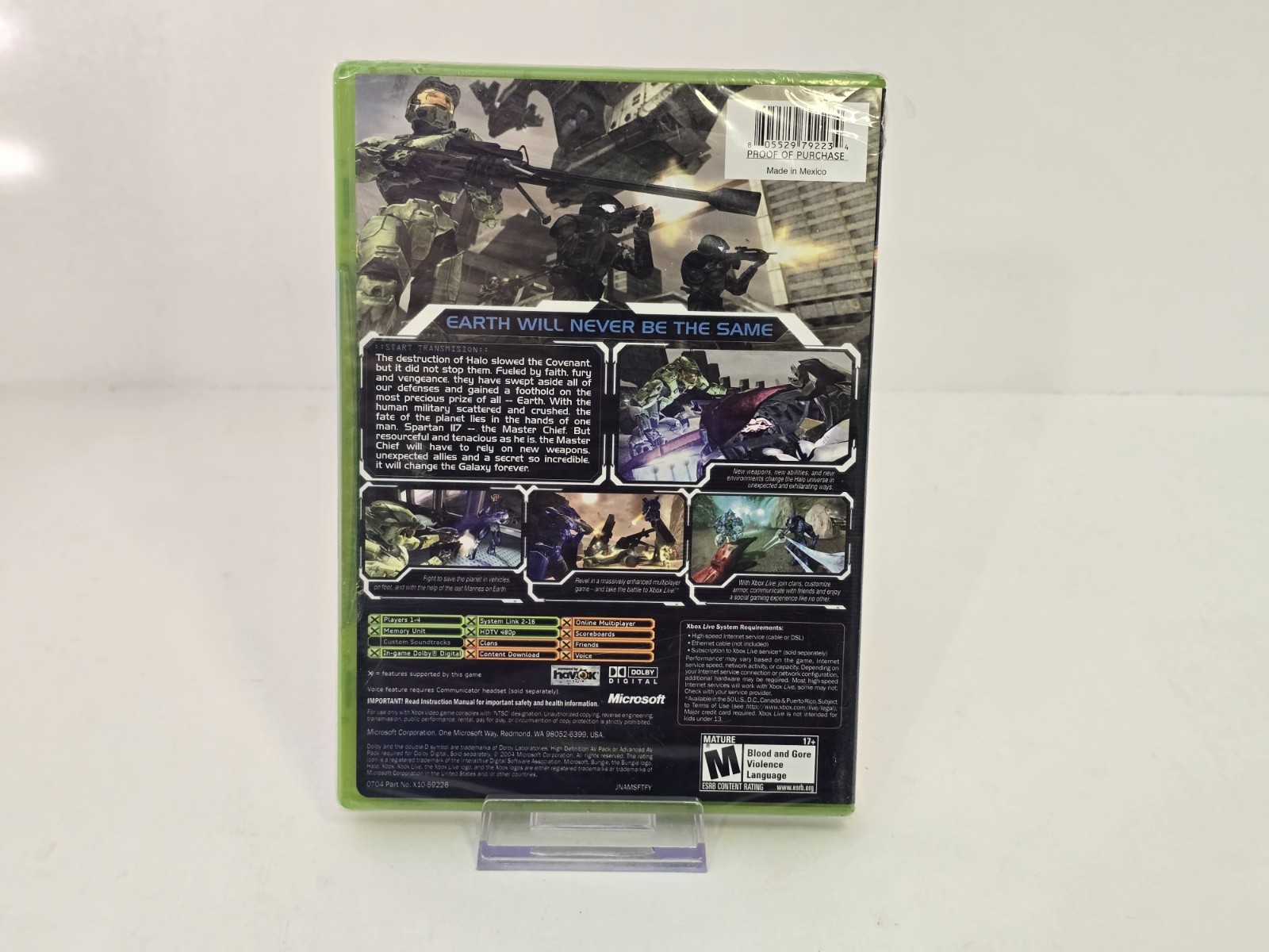 Microsoft Xbox HALO 2 Live Sticker First Print Rare Video Game Brand NEW Sealed