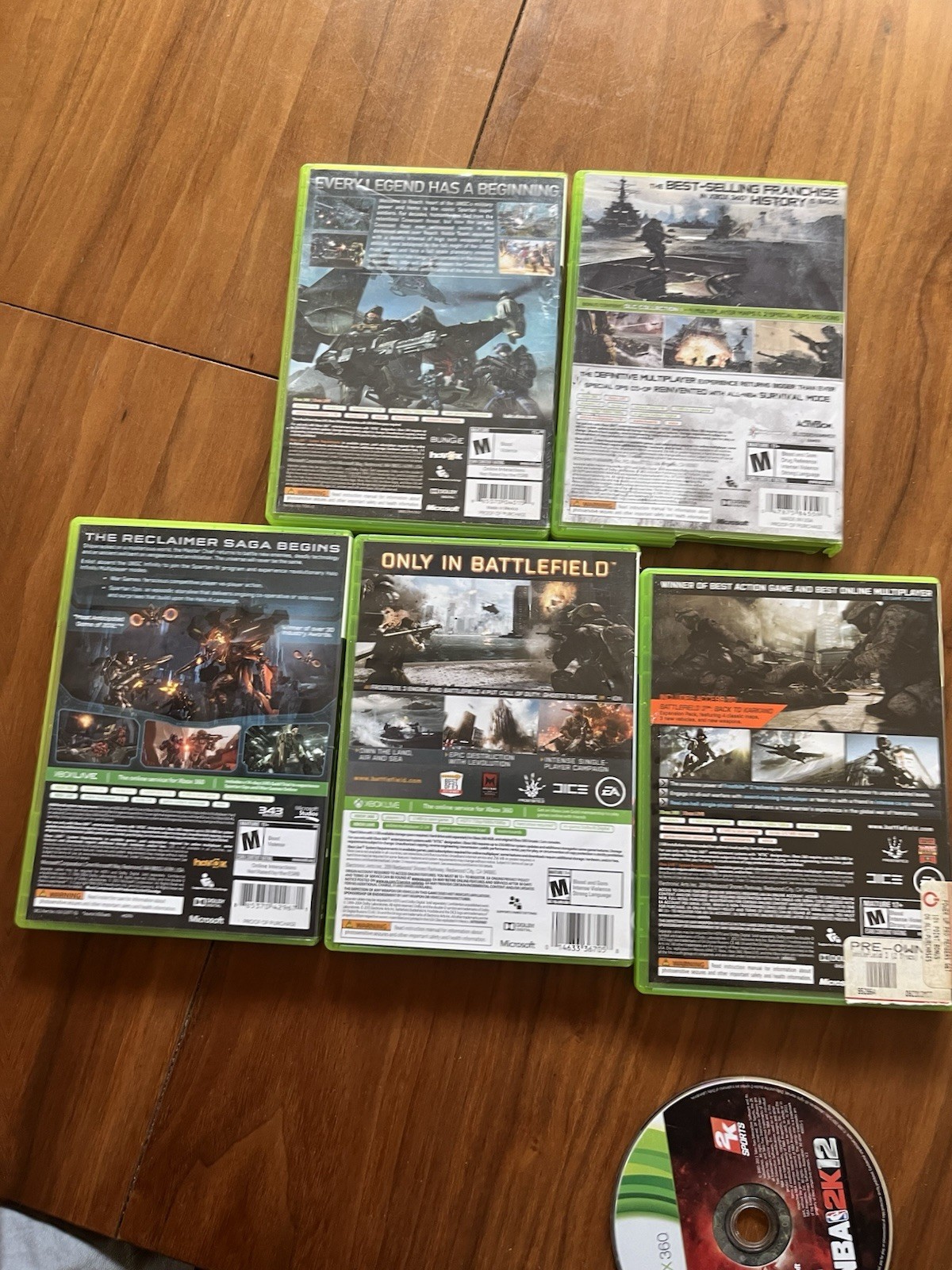 Xbox 360 Game Lot Of 7, Condition Varies, Untested , Battlefield, COD, Halo C4