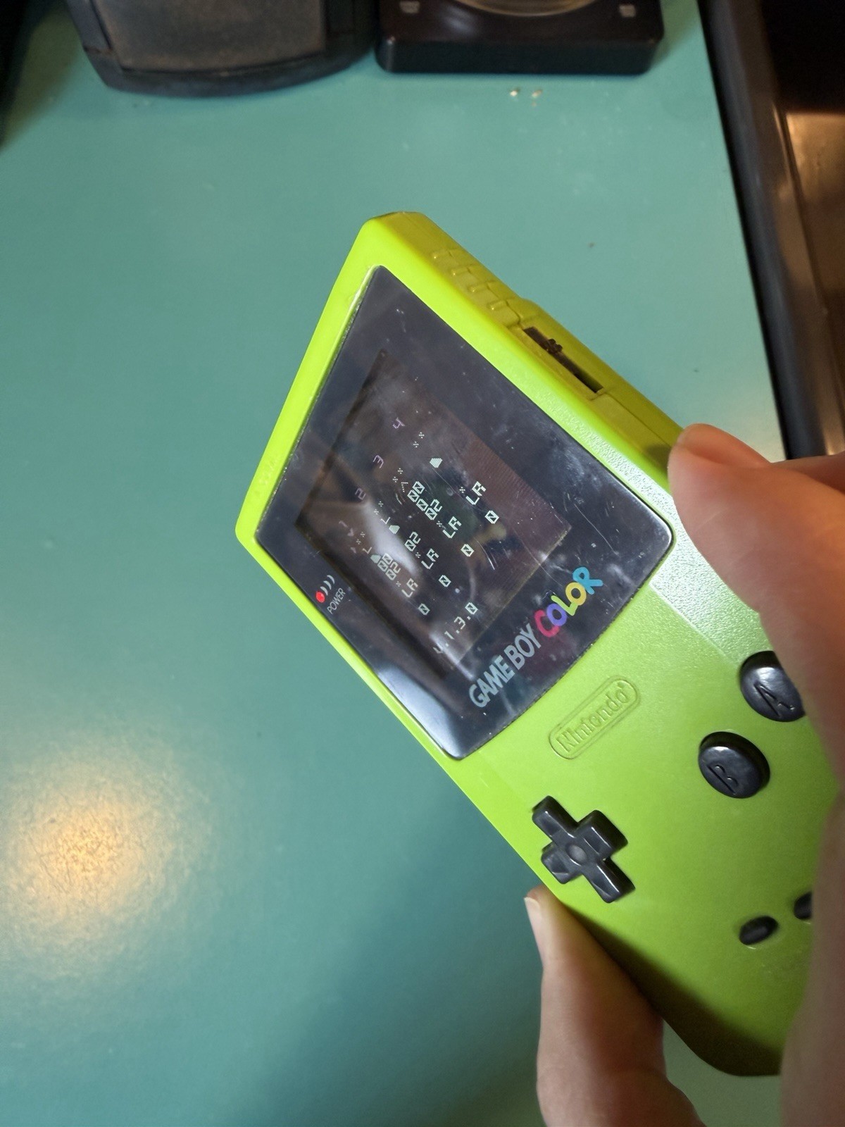 Nintendo Game Boy Color Kiwi Lime Green CGB-001 Handheld System Tested with case