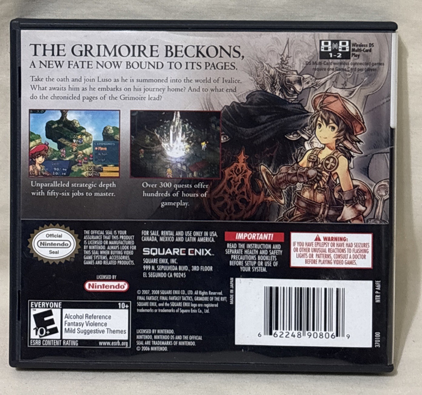 Final Fantasy Tactics A2: Grimoire of the Rift (Nintendo DS, 2008) – Complete