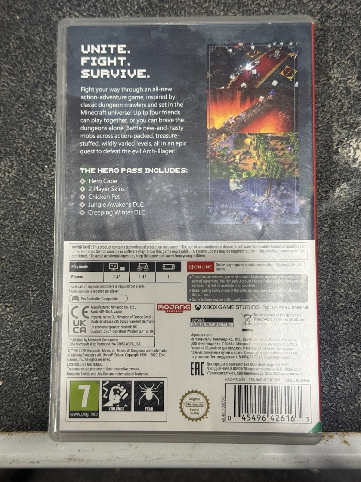 2020 Microsoft: Nintendo Switch: Minecraft Dungeons Hero Edition: Clean & Tested